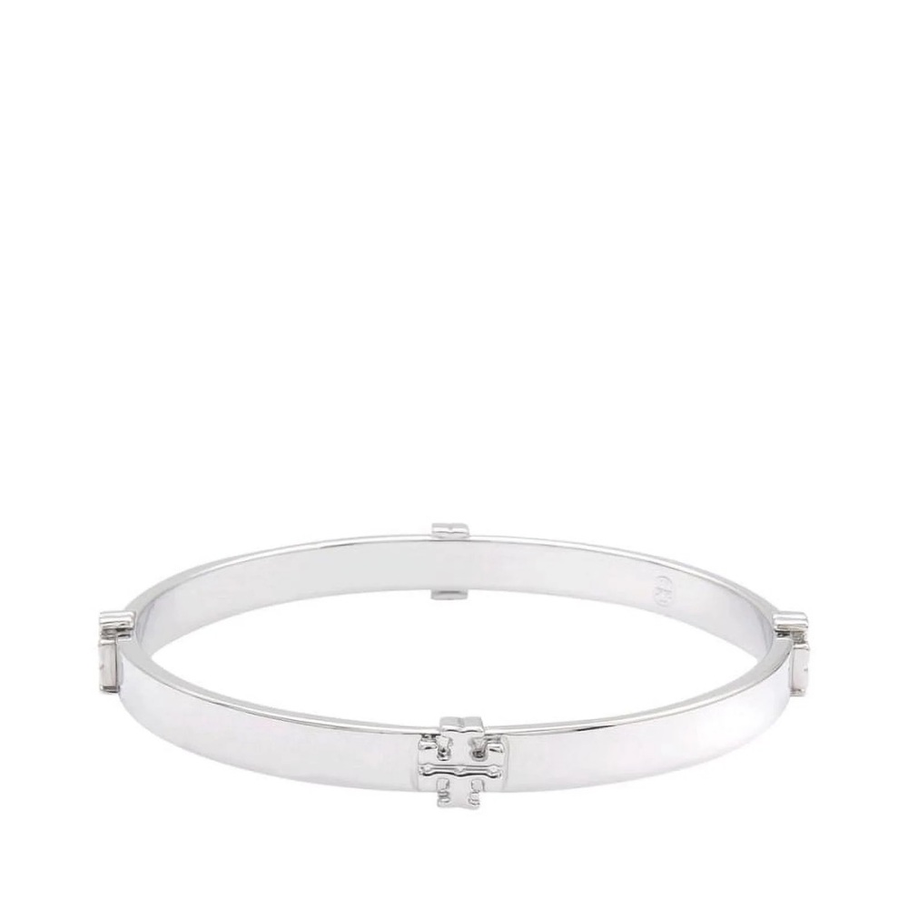 Tory Burch Silver Logo Bangle